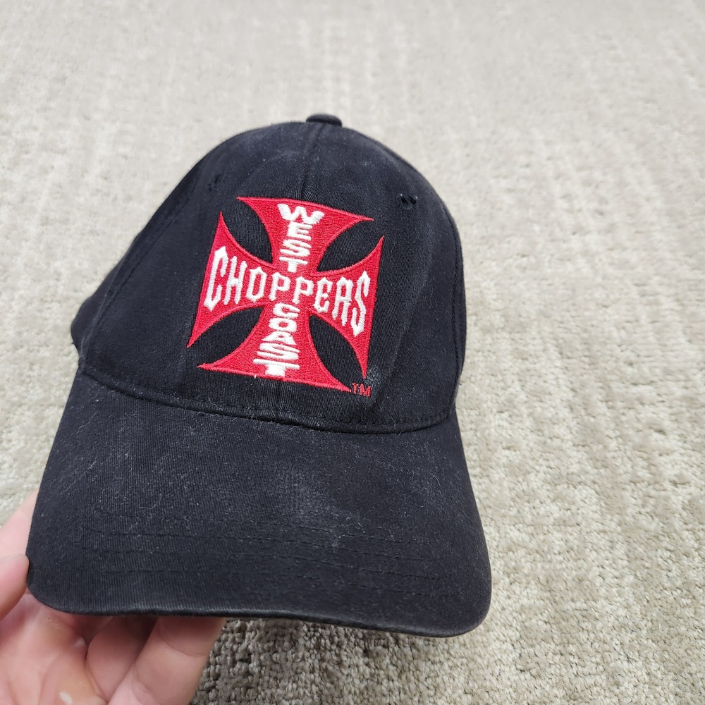 Vintage west Coast Choppers hat men Osfm WCC Biker Jesse James y2K grail black